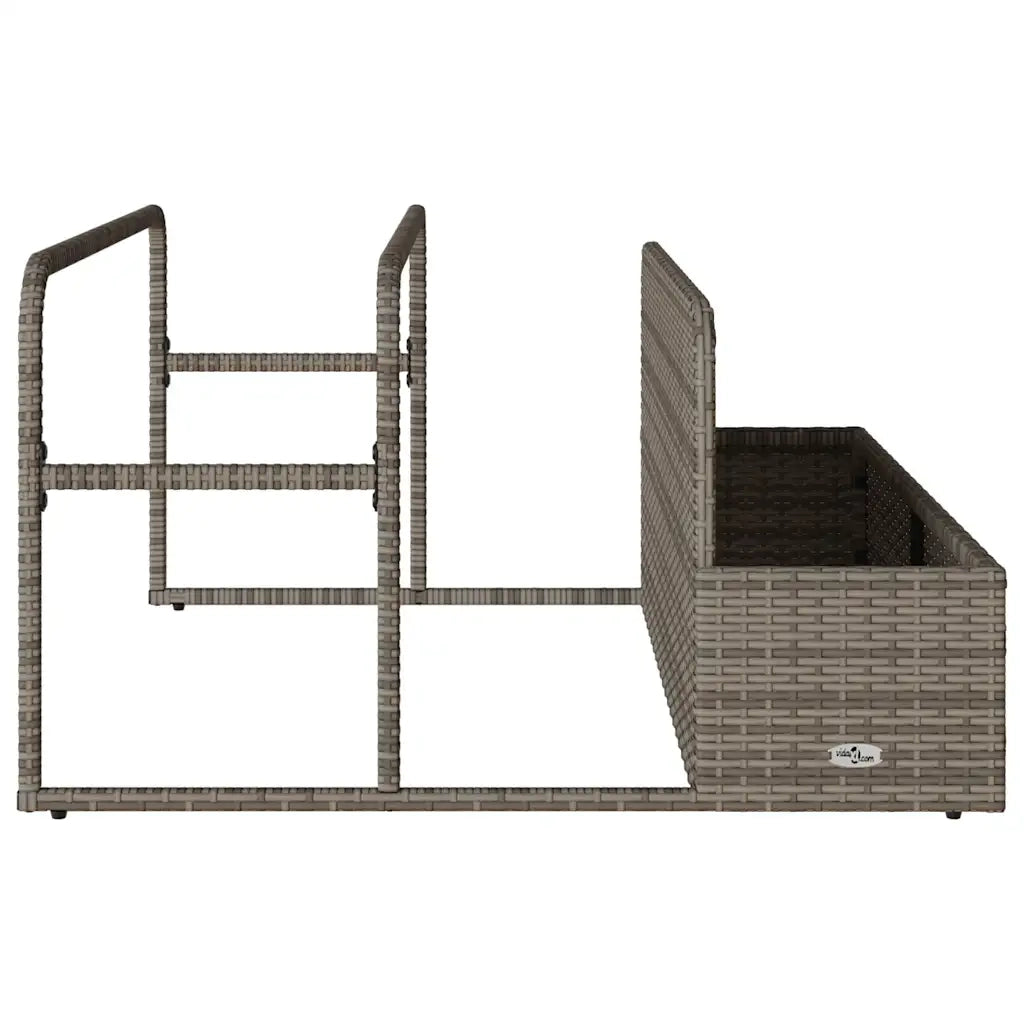vidaXL Galleggiante a Bordo Piscina Grigio 110x100x57 cm in Polyrattan