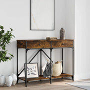 Tavolo Consolle Rovere Fumo 100x39x78,5 cm in Legno Multistrato 835486