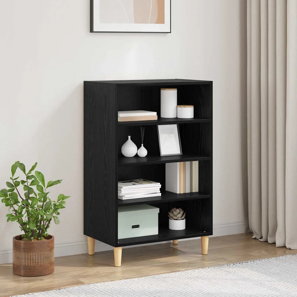 Credenza-Buffet-Armadio da cucina Rovere Nero 57 x 35 x 89.5 cm Legno multistrato