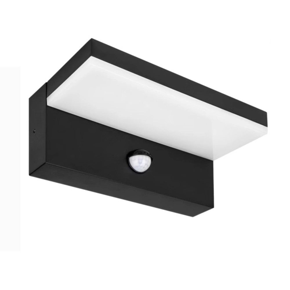 Trade Shop - Applique Per Esterno 10 W Con Sensore Pir Di Movimento Tecnologia Cct Ip54 Ss-esa-013c - Nero