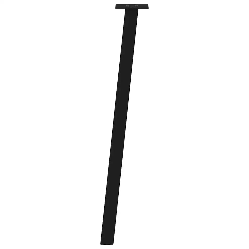 Gambe per tavolo consolle 4 pz nere 72 cm in acciaio