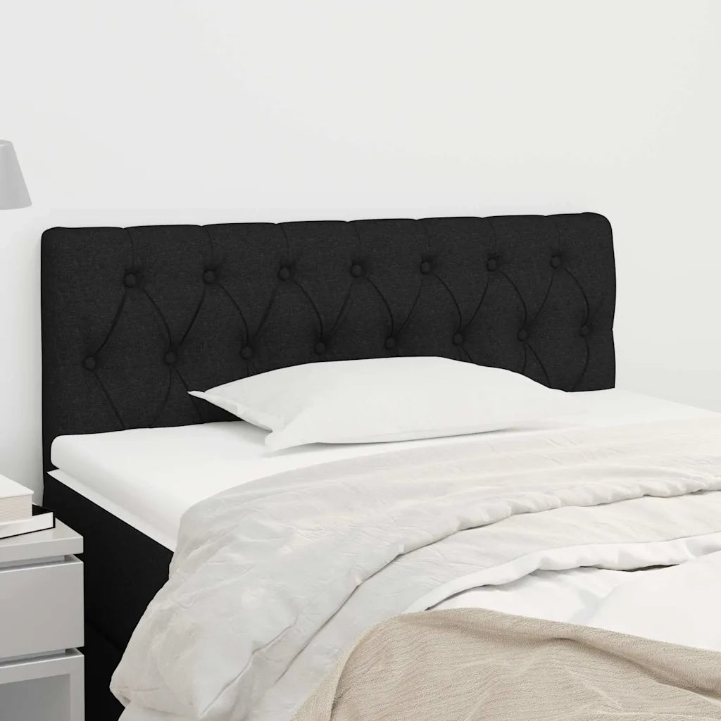 Testiera | Testata Nero 100 x 7 x 78/88 cm in Tessuto