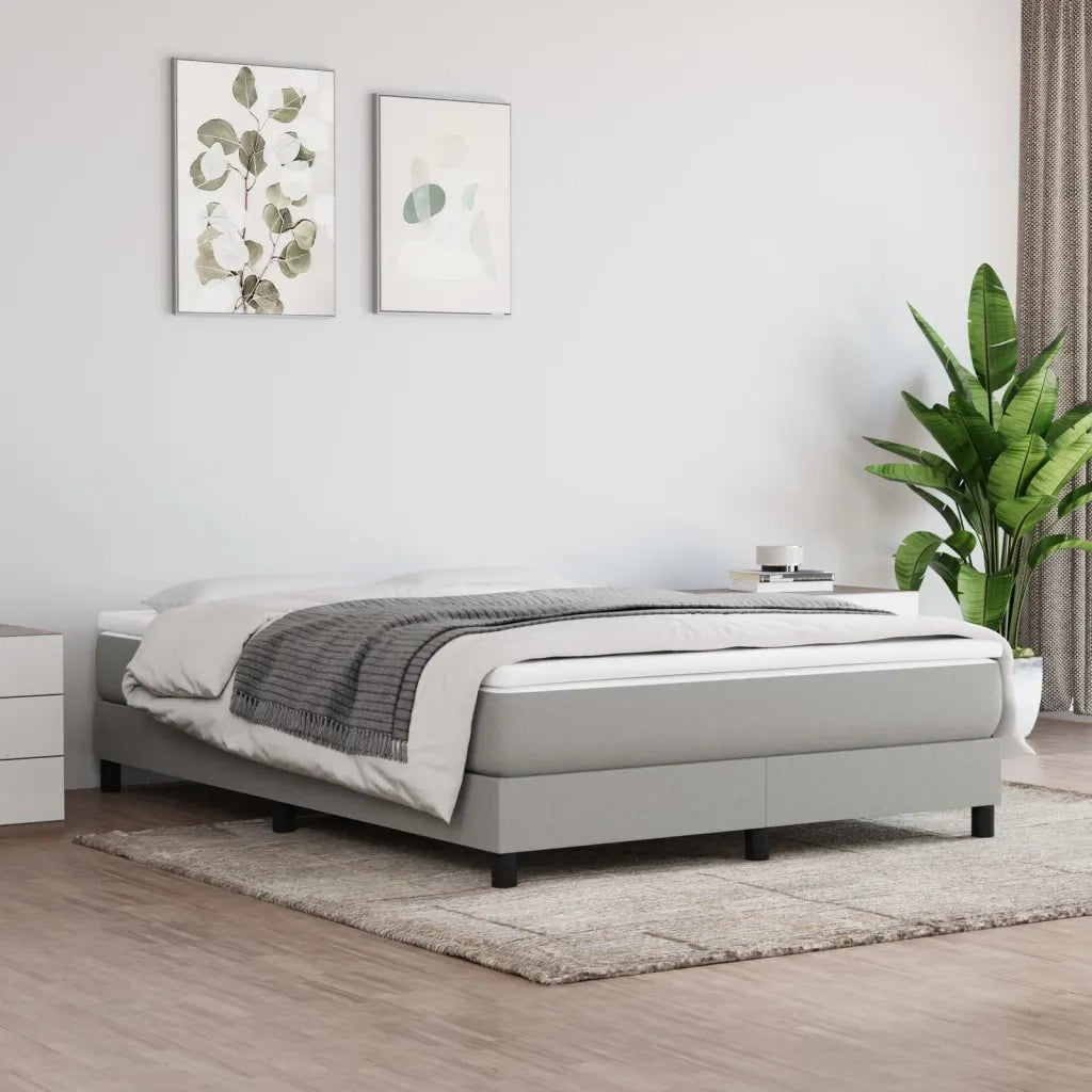 Letto matrimoniale | Letto per adulti | Struttura Letto a Rete a Molle Grigio Chiaro 140x200 cm Tessuto