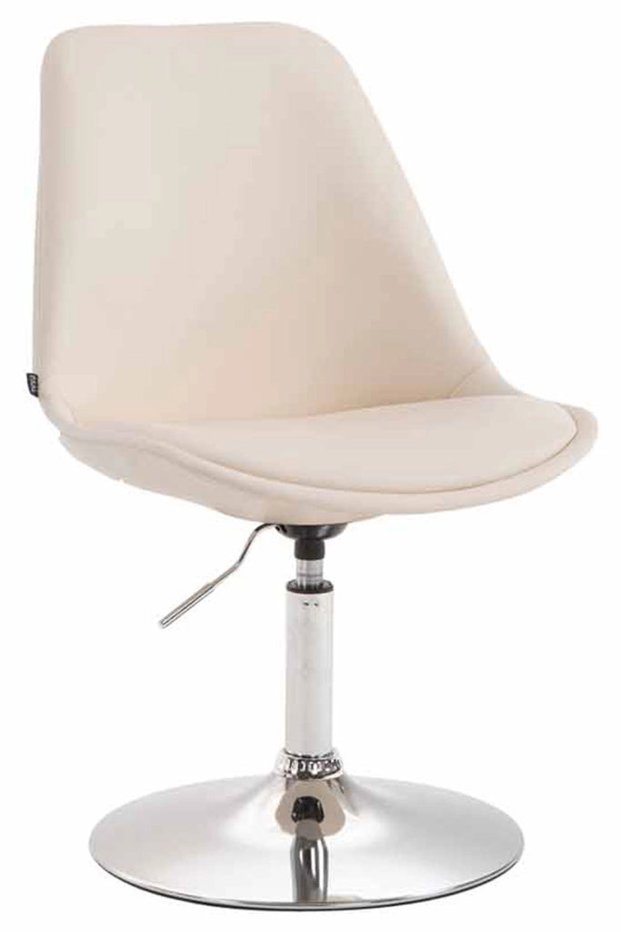 Sedia da pranzo MAVERICK in similpelle crema,cromo