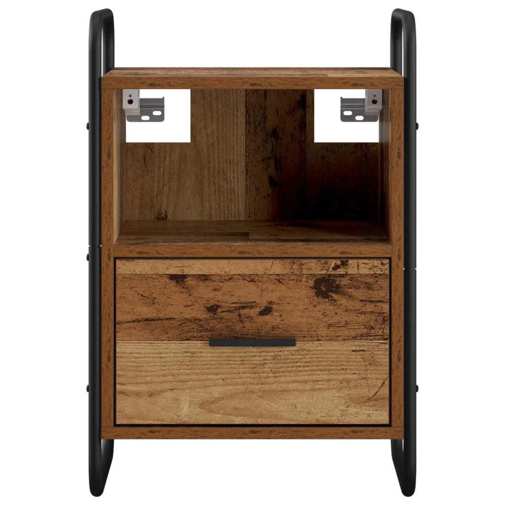 Mobiletto da Letto Appeso Legno antico 40 x 30 x 60 cm 8013574