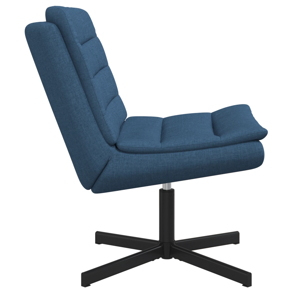 Sedia Girevole Blu Tessuto e Metallo Standard Girevole