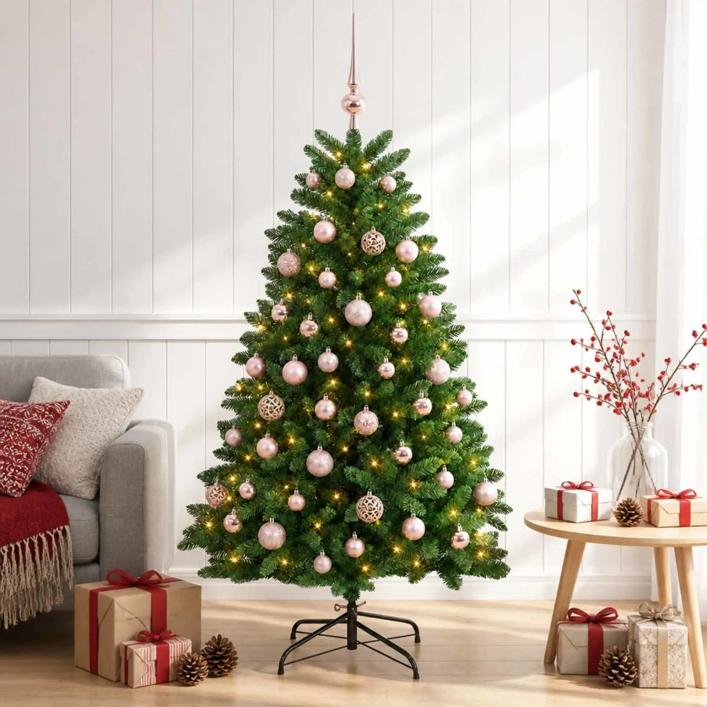 Albero di Natale artificiale verde medio con palline 180 cm 3466731