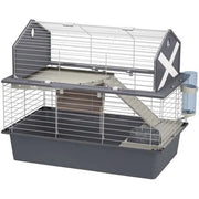 FERPLAST Cage Barn 80-78 x 48 x 65 cm - Grigio - Per coniglio