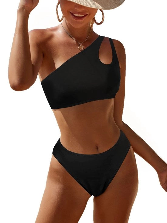 Set di bikini per donne - Disegno a due pezzi - Alta vita - Sostegno push-up - Ideale per spiaggia e piscina - Comodo e moda