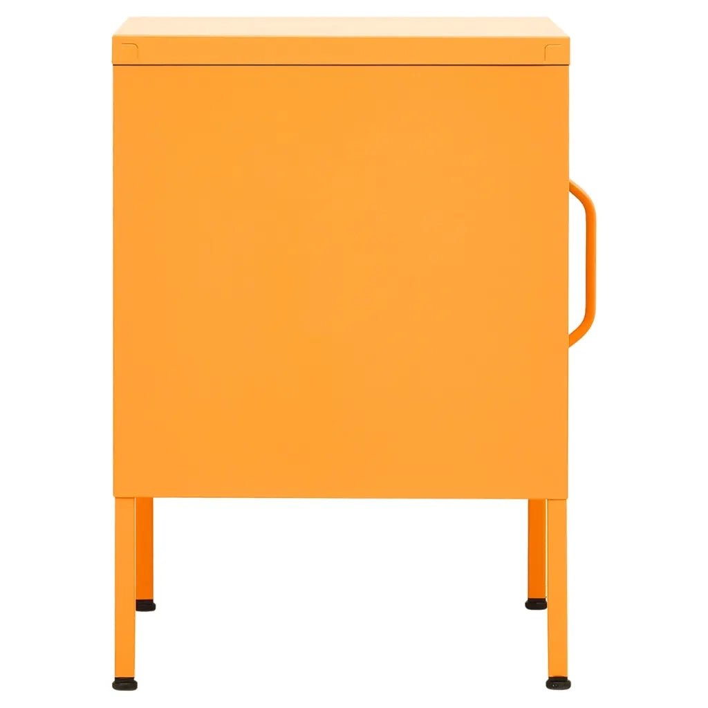Comodino Giallo Senape 35x35x51 cm in Acciaio 336209