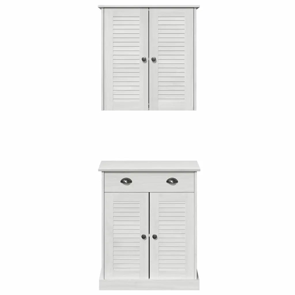Set di mobili per il bagno VIGO 2 pcs Bianco e Bianco Antico 3328542