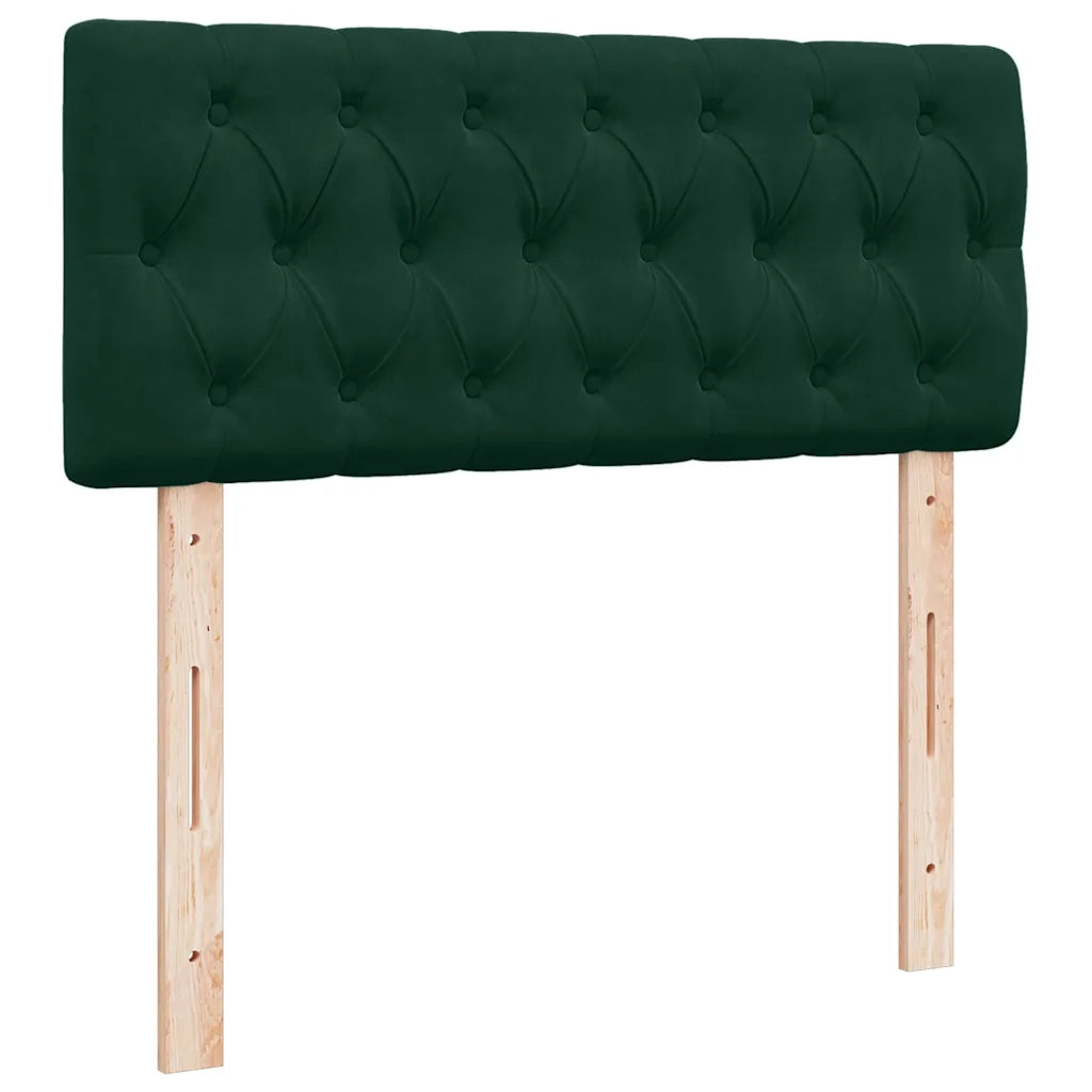 Giroletto a Molle con Materasso Verde Scuro 120x200 cm Velluto 3288591