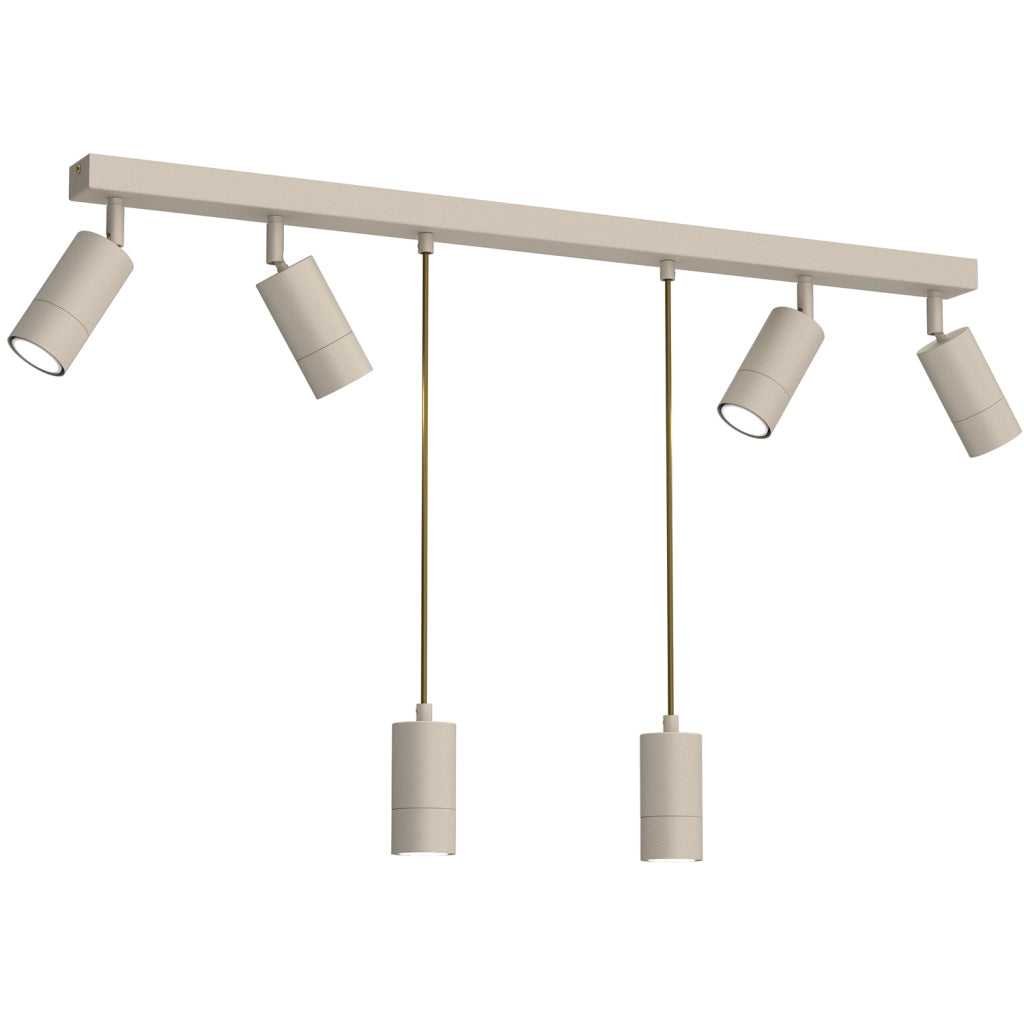 Plafoniera barra 90cm crema 6 spot GU10 Link Luminex