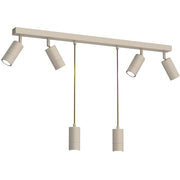 Plafoniera barra 90cm crema 6 spot GU10 Link Luminex