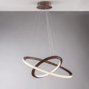 Lampadario moderno e alluminio Marrone LED integrato 60x40x h150 cm