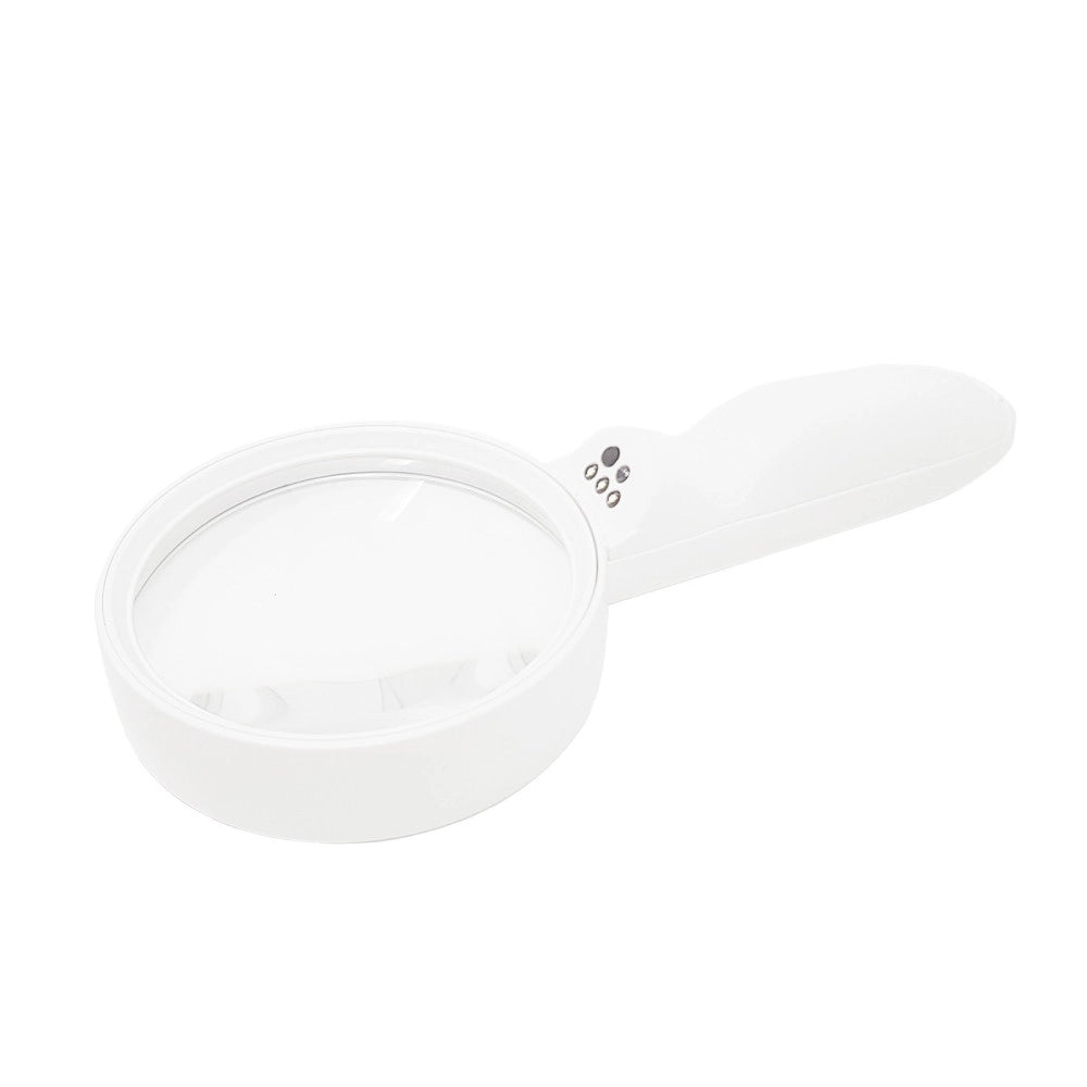 Trade Shop - Lente Di Ingrandimento 4x Da Lettura Lavoro 3 Led Luce Bianca Focale 125mm -
