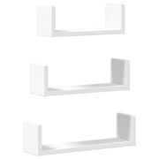 Mensole a Muro 3 pz-Set di 3 Scaffale a parete Bianche in Truciolato