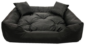 AIO FACTORY 75x65 cm ECCO Cuccia per cani impermeabile nera con cuscino per cani