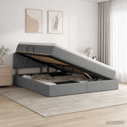 Letto con contenitore e materasso Grigio Scuro 180 x 200 cm 3458701