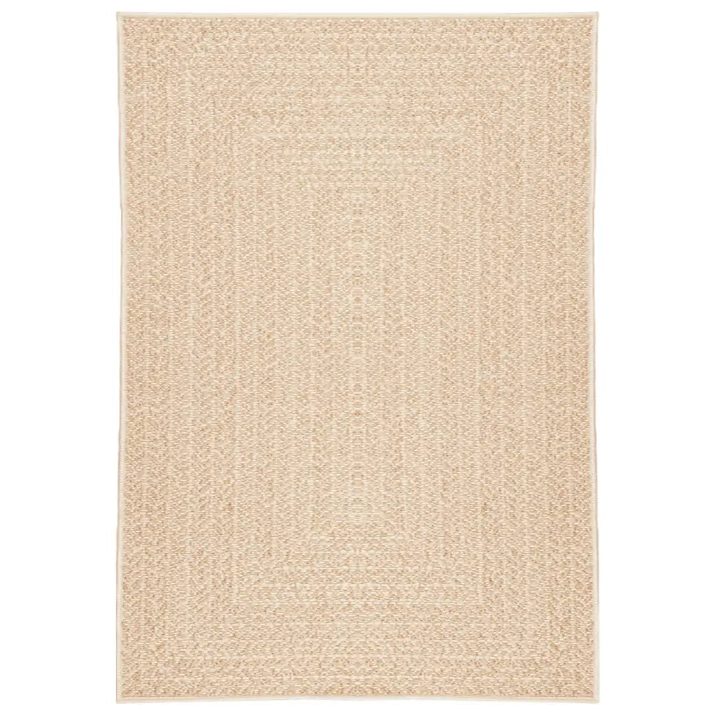Tappeto ZIZUR Beige 140x200 cm Aspetto Iuta Interni ed Esterni 4010395