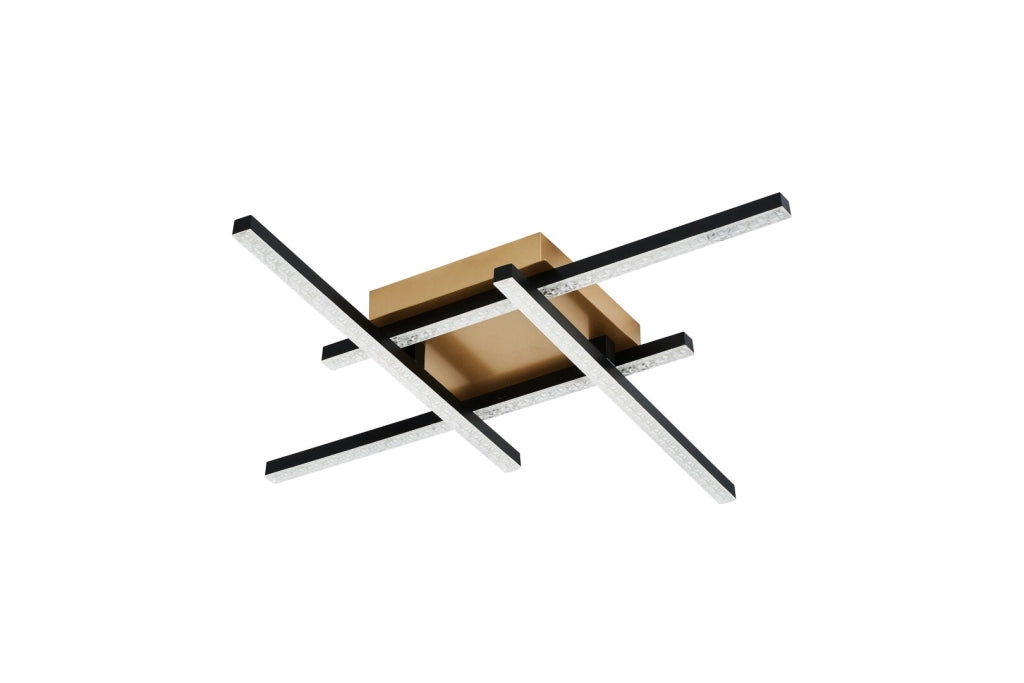 Plafoniera LED moderna nero-oro 24W 4000K Rabalux Demir