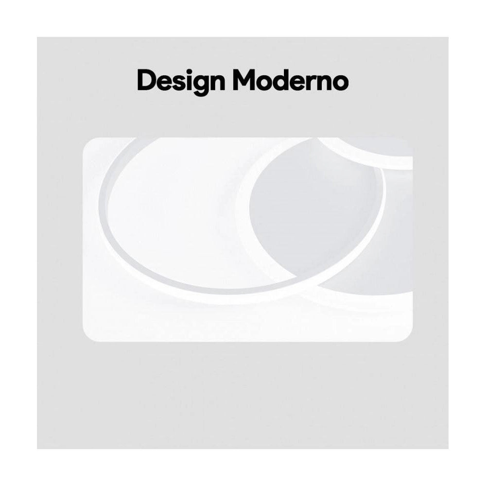 Trade Shop - Plafoniera Led Design Moderno 3 Cerchi 37 Watt Luce Fredda Naturale Calda C32 -