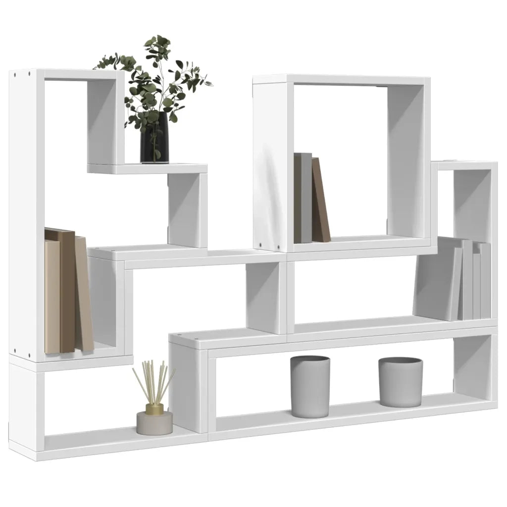 Scaffale a Parete Bianco 90x12x64 cm in Legno Multistrato 840800