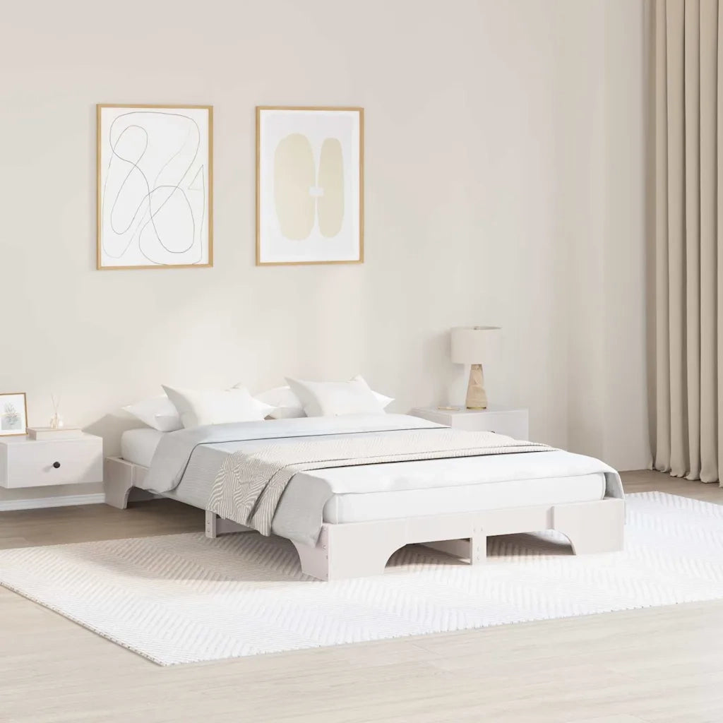 Struttura del letto Bianco 120 x 190 cm Pino massello