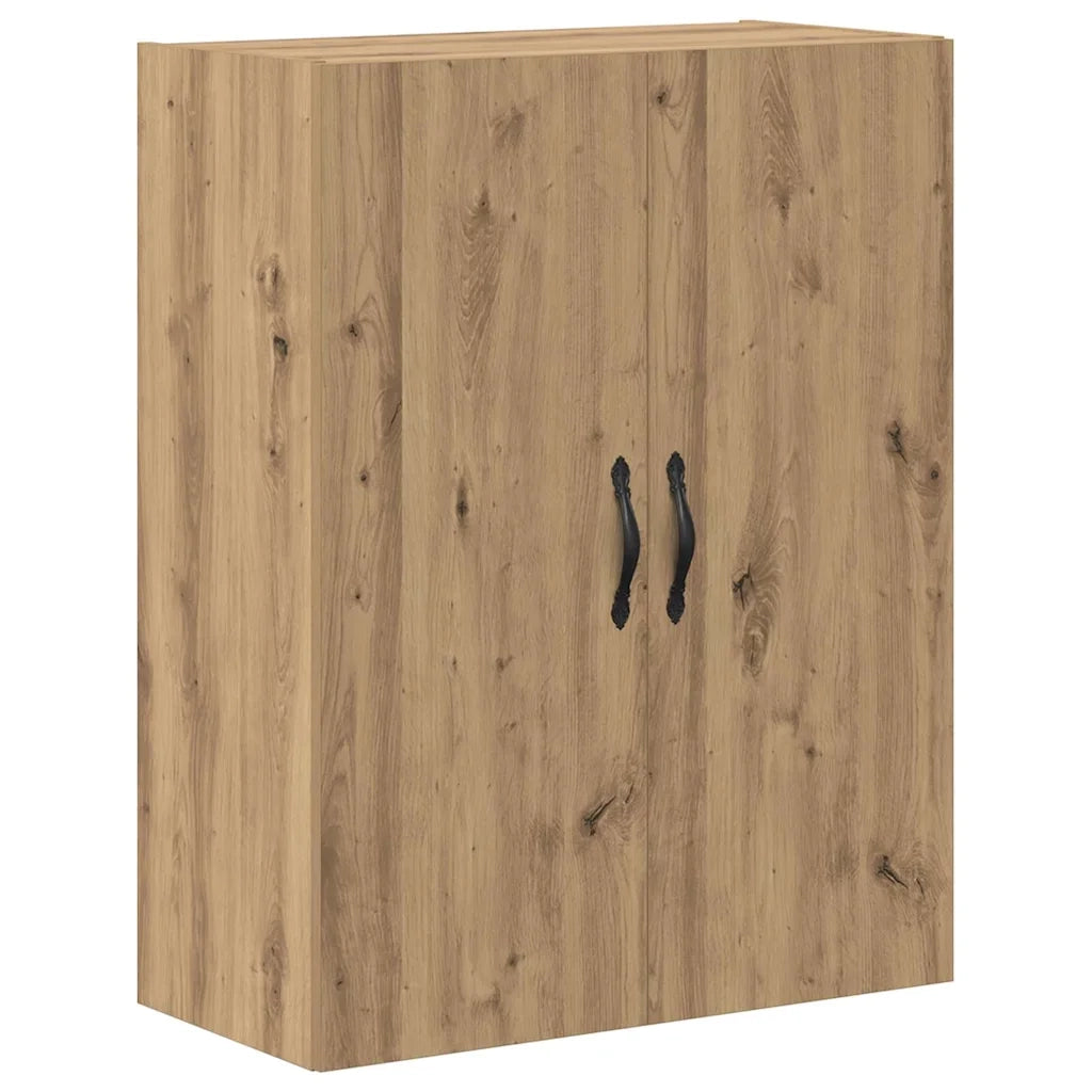 Credenza 2 pcs Rovere artigianale Legno ingegnerizzato e vetro