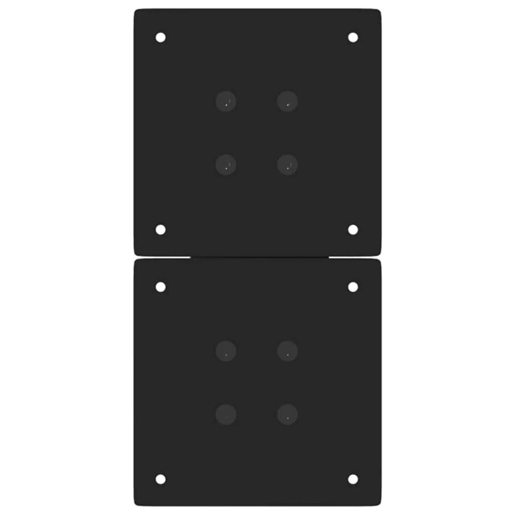 Set di 2 gambe per tavolino da caffè a forma di X 28 x 42-43 cm con piedini regolabili design moderno acciaio nero 02_0057220