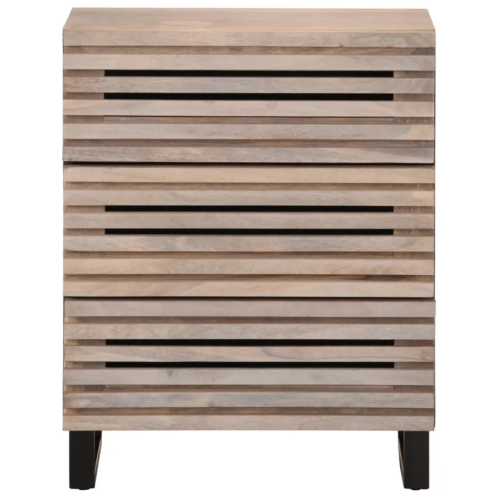 vidaXL Credenza Bianca 60x34x75 cm in Legno Massello di Mango