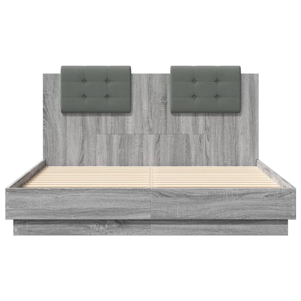 Giroletto Testiera Grigio Sonoma 135x190 cm Legno Multistrato 3209959