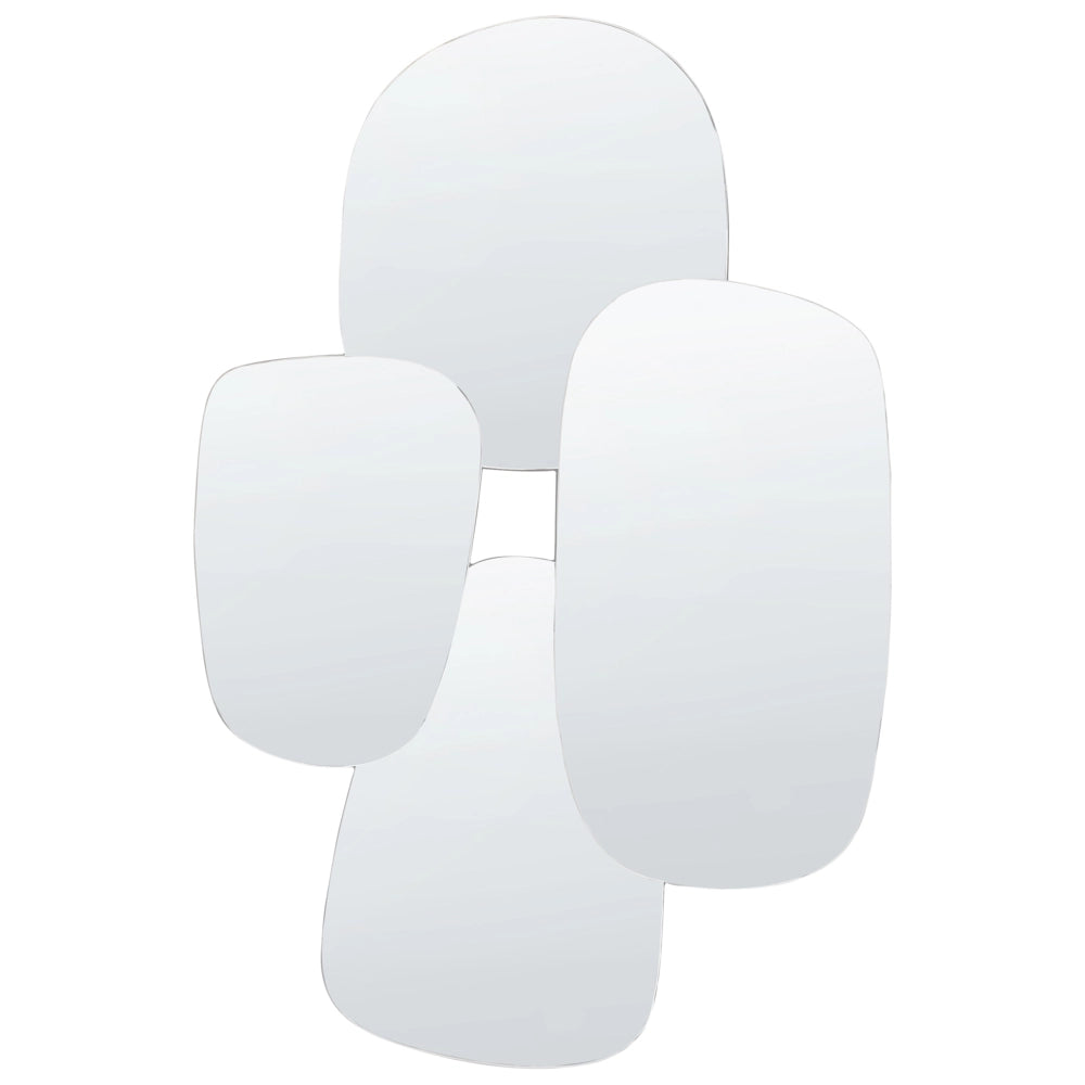 Specchio da parete argento 80 x 120 cm Specchio decorativo da parete stile moderno da appendere