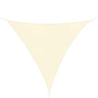 Tenda a Vela Triangolare Parasole in HDPE per Spazi Esterni, 3x3x3 m, Crema Bianco Avorio