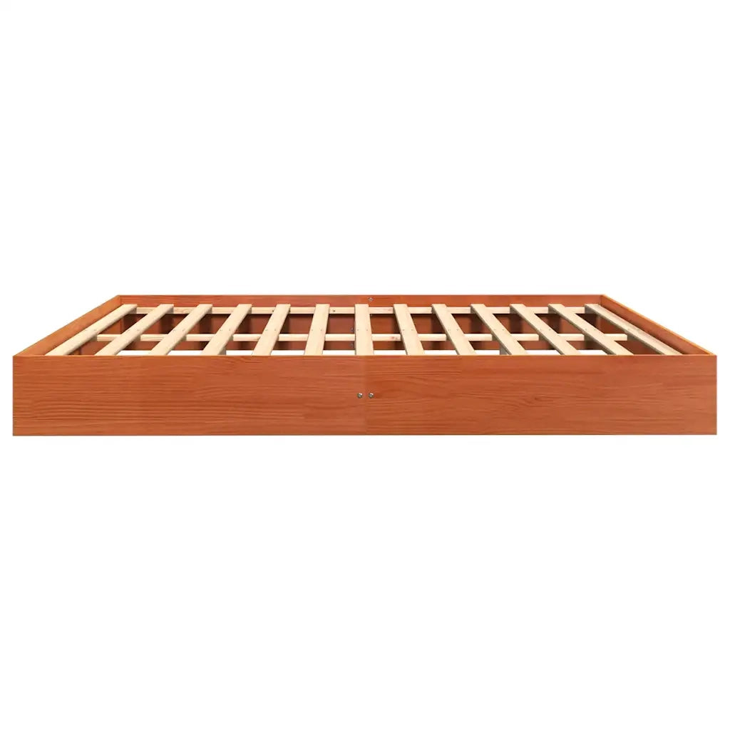 Giroletto senza Materasso Marrone Cera 180x200 cm Legno di Pino 844815