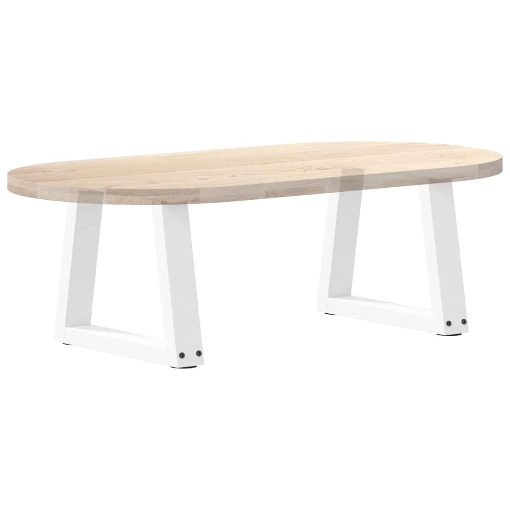 Set di 2 gambe regolabili per tavolino da caffè a forma di V 30 x 30 cm design moderno decorazione d'interni acciaio bianco 02_0056818