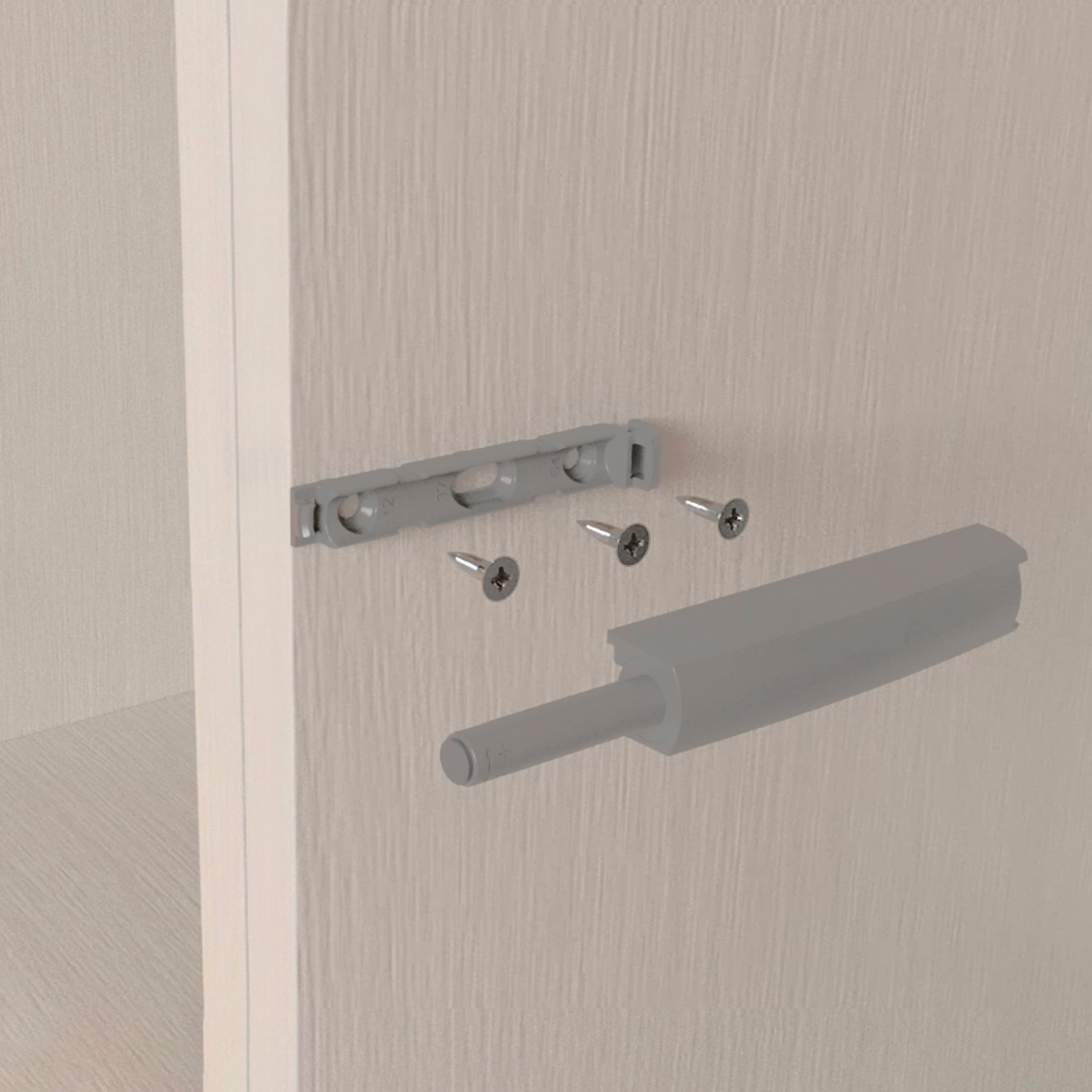 Set 10 Chiudiporta Regolazione 80 mm Ammortizzata in Tecnoplastica Emuca