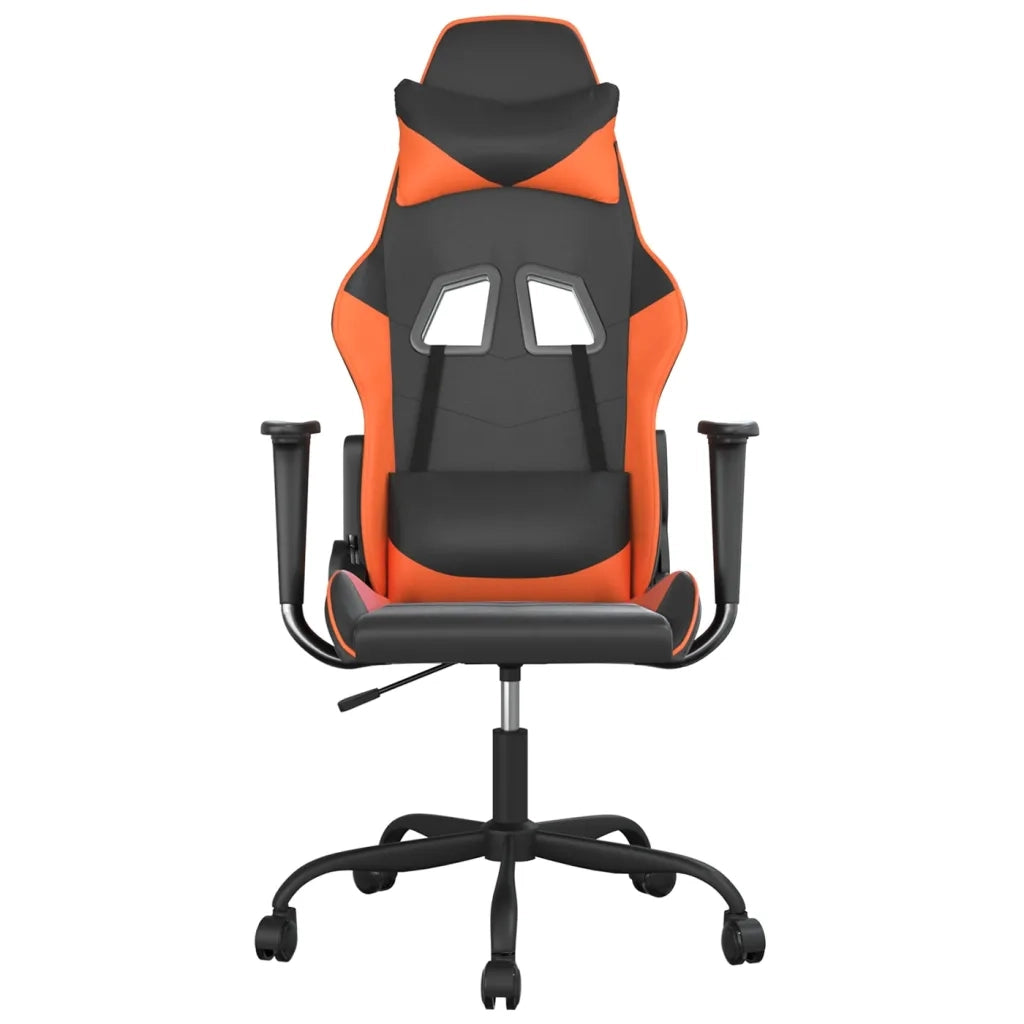 Sedia da Gaming | Sedia da e-sports Nero e Arancione in Similpelle