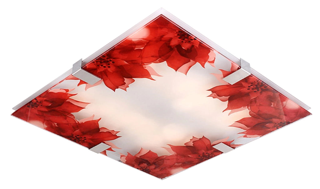 Plafoniera LED Candellux Rapsody 40cm 18W 3000K cromo rosso