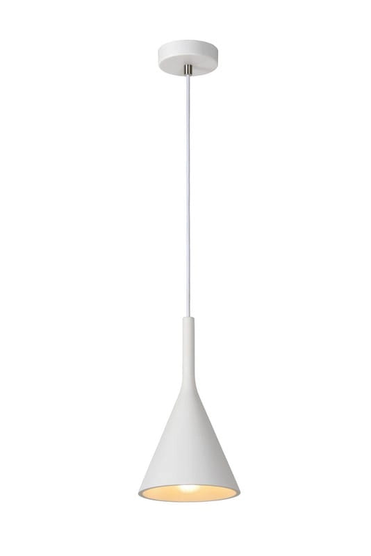 Lucide Gipsy lampada a sospensione gesso bianco E27 Ø16,5