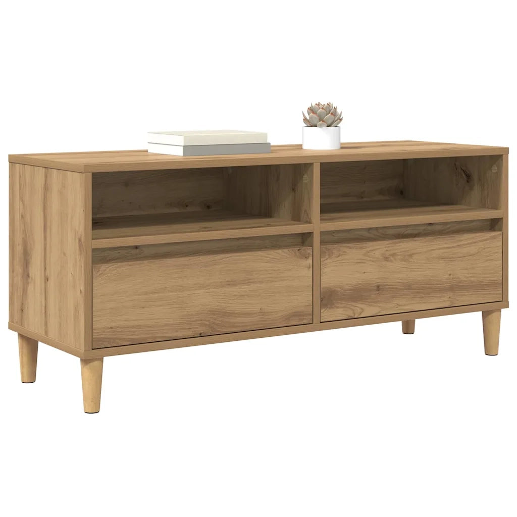 Mobile TV con cassetto-Credenza TV-Console TV Rovere artigianale 100 x 34,5 x 44,5 cm 938472