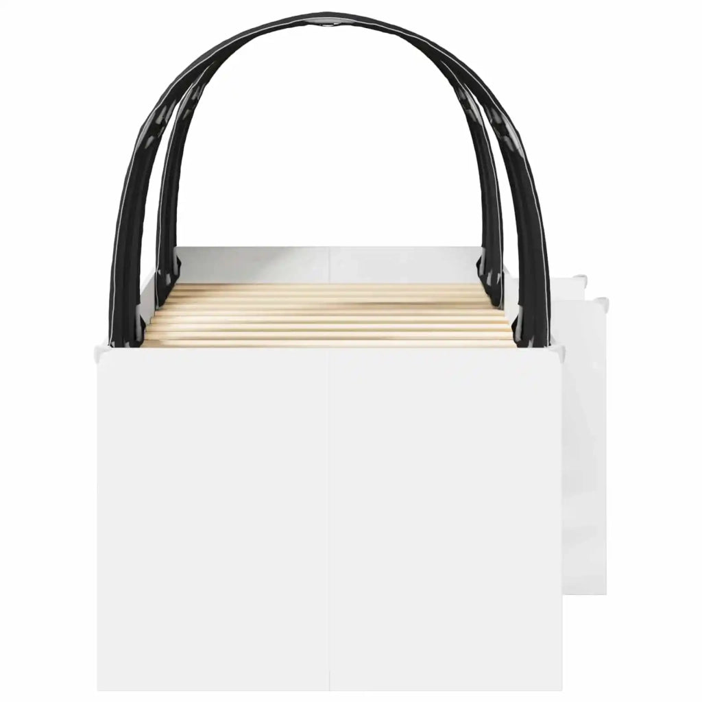 Letto con Tunnel 3 pz Bianco e Nero Legno ingegnerizzato 3423526