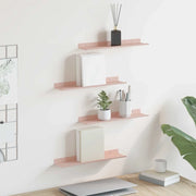 Mensola sospesa 4 pcs Rosa 40 x 8,5 x 2,5 cm Acciaio 8003951