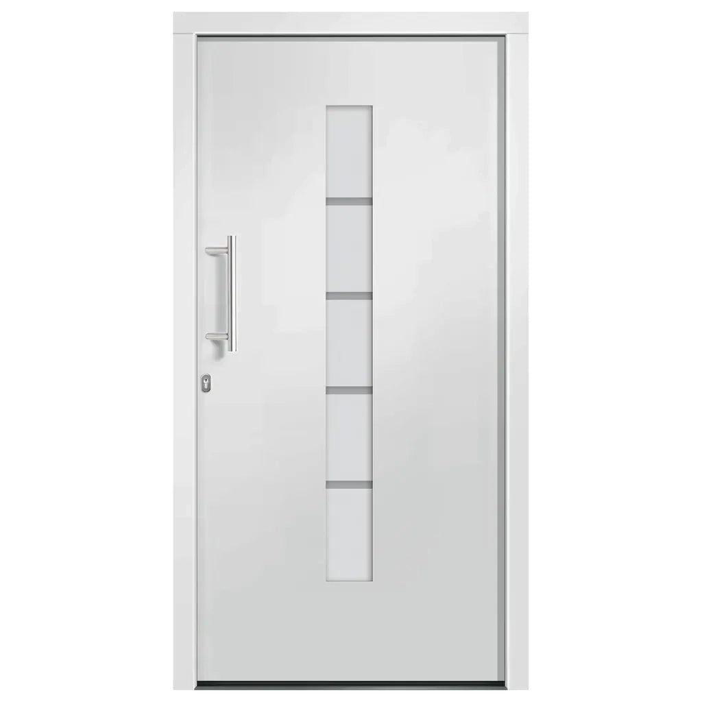 Porta d'Ingresso in Alluminio e PVC Bianco 110x210 cm 3056811