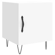 Comodino | Armadio da Notte | Mobiletto da notte Bianco 40x40x50 cm in Legno Multistrato