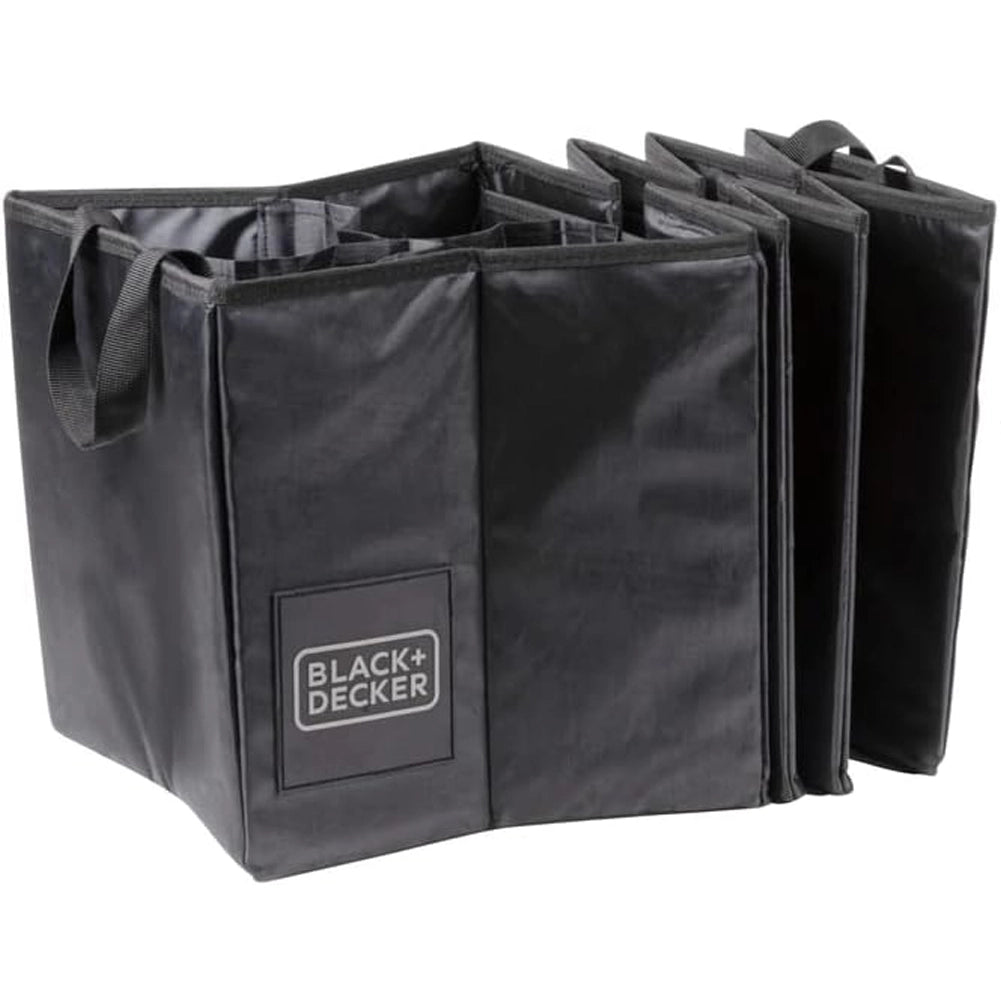 Organizer Contenitore per Auto Pieghevole Salvaspazio 5 Vani 110x30 H 30cm Nero