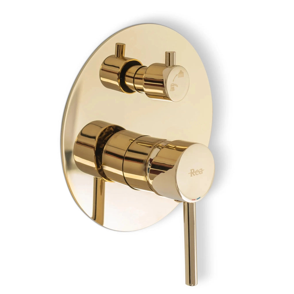 Set Doccia Da Incasso Rea Lungo L. Gold + Box