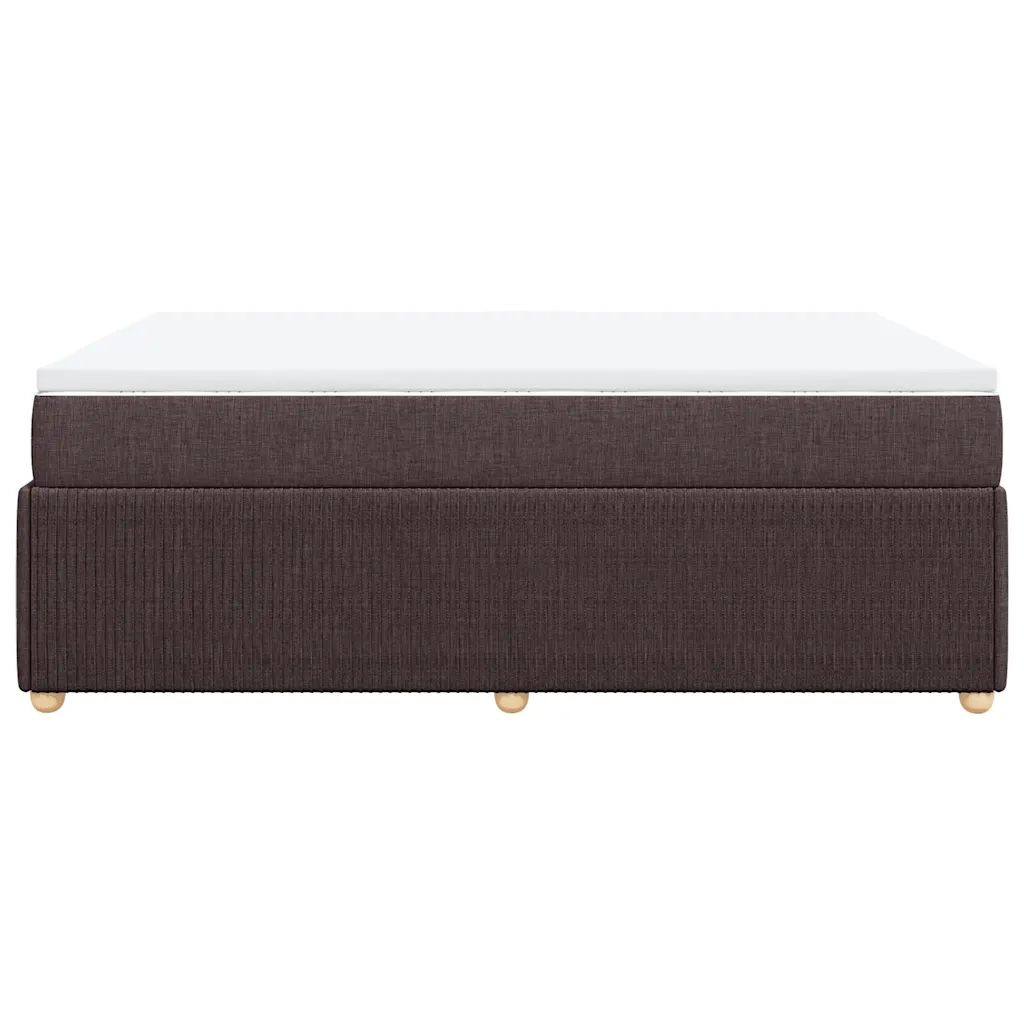 Giroletto a Molle con Materasso Marrone Scuro 140x200cm Tessuto 3285577