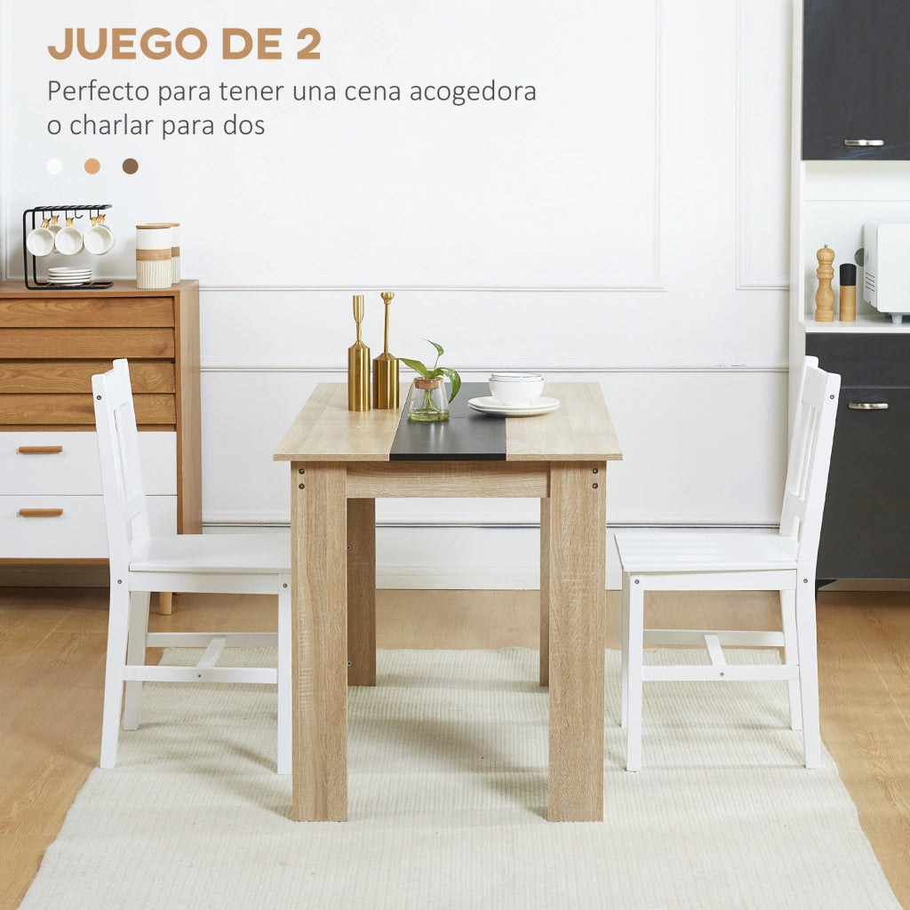 Set 2 Sedie da Pranzo ¨C zephmum ¨C Bianco Legno Pino 41x46,5x85,5 cm