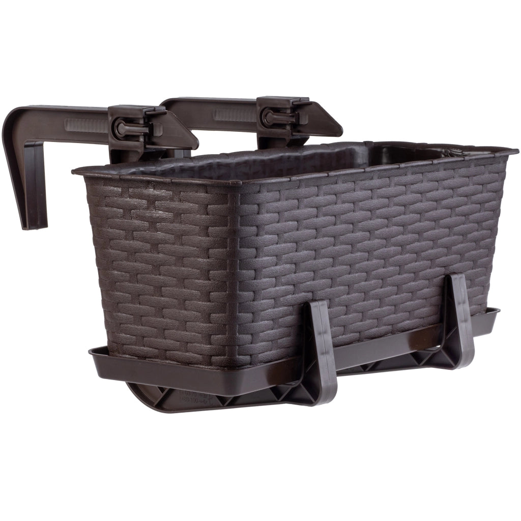 Fioriera da balcone KADAX con supporto, 40 cm + manici